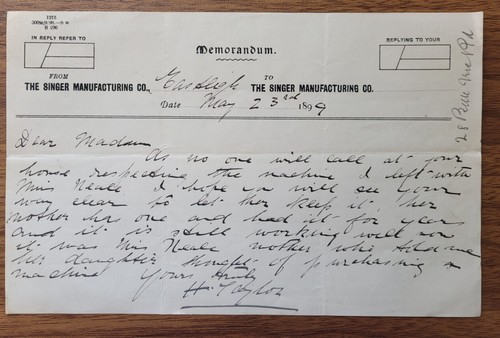 1899 singer manufacturing - manufacturing, co